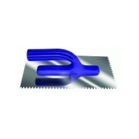 Гладилка нерж.130х270 мм прямая, пластмассовая ручка Hobbi